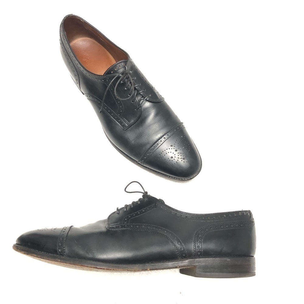 Allen Edmonds Sanford Oxford Cap Toe in Black Leather 43968 Men's 13 C